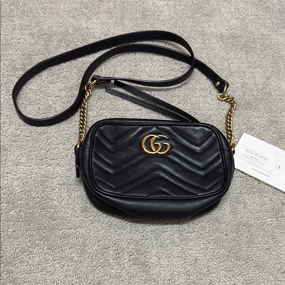 Gucci Black Leather Crossbody Bag